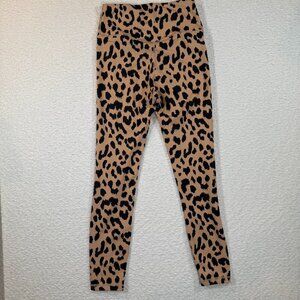 All Fenix Women's Beige Leopard Print Pull-On Compression Leggings Size XS